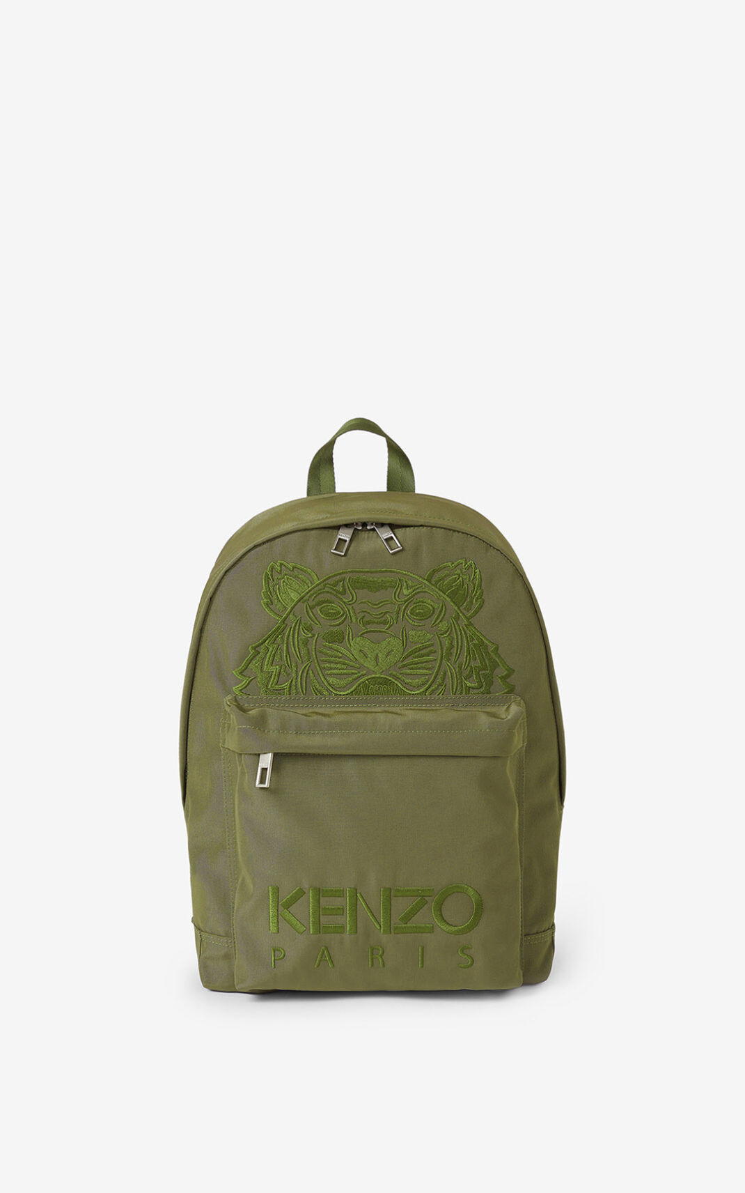 Mochila Kenzo Lona Kampus Tiger Feminino - Verde Oliva | 240UJSDLB